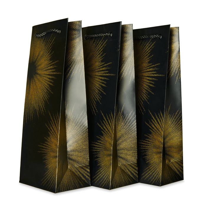 Wine Gift Bags (3) in Black 