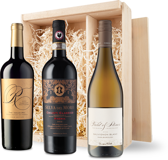 Classic Red & White Wines in Wood Gift Box NV