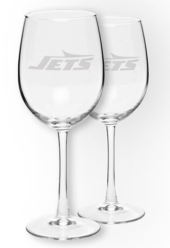 New York Jets Wine Glasses (Set of 2) 